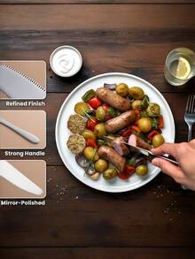 Stainless Steel Dinner Knife, Mirror Polished, Suitable For Home Gatherings And Restaurants, Dishwasher - View 9