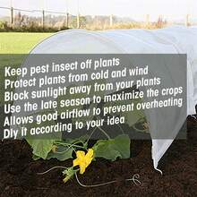 1PC 53.8-297SQ.FT Plant Covers Freeze Protection, Reusable Frost Blanket For Winter, Breathable Garden Cover For Cold Weather, Snow & Frost Protection For Outdoor Plants - Windproof Fabric - View 3