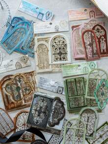 1 Pack 20pcs PET Iron Art Stained Glass Window Planner Diary Decorative PET Stickers - DT1859 - View 2