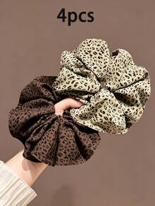 4/2/1pc Leopard Print Hair Brush Hair Tie Elastic Hair Tie Cute Hair Accessories For Bun And Ponytail, Fashionable Luxury For Women, Perfect Gift For Mother's Day 2026, Father's Day, Graduation, Back To School, Halloween, Thanksgiving, Christmas, New Year And Other Holidays - Multicolor - View 15
