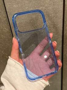 1件裝女性奢華亮面亮片透明手機殼，適用 18 Pro Max 17 Pro Max Air 16 15 14 13 12 11 Pro Max Plus，軟 TPU 背蓋 - 天藍色 - 查看 3