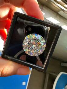 0.8-10 Carat Classic Round Moissanite Loose Stones, Suitable For DIY Jewelry, D Color VVS1 Clarity, Ideal Gift Choice - White - View 3