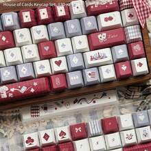 House Of Cards-tema DIY-tangentkapslar, attraktiva PBT femsidiga dye-sublimation i originalhöjd, kompatibla med mekaniska tangentbord - Visa 4