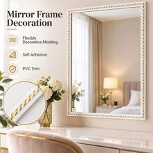 1PC 12MM*1/3/5M/39.37/118.11/196.85IN PVC Self Adhesive Molding Trim Flexible Decorative Strip For Mirror Frame Ceiling Wall TV Background - Multicolor - View 5