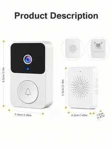 Smart Video Doorbell, Wireless Remote Home Security, Video Intercom, High-Definition Night Vision - View 3