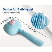 Cat & Dog Universal Grooming Brush With Soft Shampoo Dispenser, For Bathing, Deep Cleaning For Short And Long Hair Pets - View 3