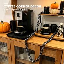 Fake Plastic Chain Prop, Simulated Black Iron Chain, Suitable For Halloween Haunted House Decoration, Cosplay Costume Accessory, Party Scene Photo Prop, Not Suitable For Heavy Lifting, Battery Not Included - Multicolor - View 3