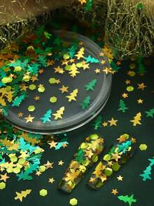 5g Green Xmas Tree Glitter Resin Sequins Epoxy Filling Stars Christmas Tree Gifts DIY Resin Charms Mold Fillers Pendant Making Xmas Decorations - Multicolor - View 4