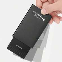 Ultra-Thin Metal Card Holder Wallet, Automatic Pop-Up Card Case, Unisex, RFID Blocking Credit Card Wallet, Minimalist Pocket Card Holder, Compact Front Pocket Wallet - Multicolor - View 10