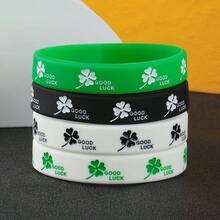 2pcs/Set Minimalist GOOD LUCK Men's Silicone Bracelet - Silicone Bracelet - View 8