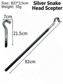 Halloween Party Stage Performance Prop Pharaoh Snake Staff King Scepter Wizard Magic Wand Magician Staff Bronze Color Cosplay Costume - Multicolor - View 6