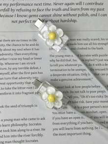 2pcs Cute Transparent Flower Charging Head Protector & Data Cable Protector, Anti-Break, Gift For Boyfriend/Girlfriend - White - View 4