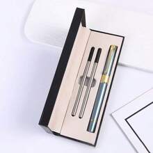 1pc Custom Engraved Gold-Tone Ballpoint Pen, Vintage Style. Personalized Name, Quick-Dry Black Ink, Smooth Writing For Office And Gifting. - Multi-color - View 11