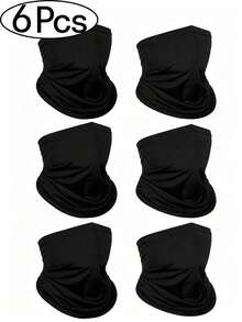 6 buah Masker Pelindung Matahari Unisex dari Sutra Es, Desain Tali Telinga yang Bernapas, Cocok untuk Bersepeda di Luar Ruangan, Mendaki, Penutup Leher - beraneka warna - View 9