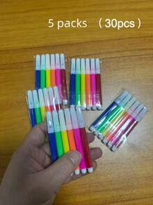 6/30/60pcs Mini Colorful Markers, Portable, Suitable For Drawing, Coloring, Marking And Note Taking, Alcohol Markers, Wedding - Multicolor - View 3