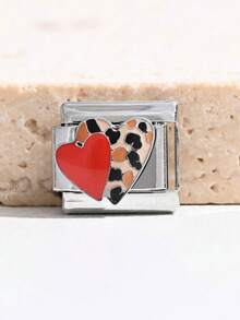 1Or2 Pcs Leopard Print Enamel Italian Charm Links,9mm Stainless Steel Modular Bracelet Charms,Multi Pattern DIY Jewelry Beads For Women Bracelet Gift - Multicolor - View 22