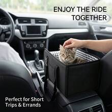 Car Pet Dog Seat - Foldable Pet Car Seat With Safety Belt Support And Anti-Slip Design - Portable Elevated Seat With Cushion And Sturdy Frame, Suitable For Small Dogs Up To 11 Lbs, Fits SUV, Sedan, Van - Multicolor - View 6