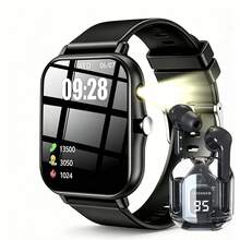 ZhiKexing Smart Sports Watch + Bluetooth Wireless Earbuds, 1.83-Inch HD Display, With Flashlight, Bluetooth Calling, Multiple Sports Modes, Sedentary Reminder And Other Functions, Suitable As Gift For Friends And Couples, Compatible With Android And IOS - View 12