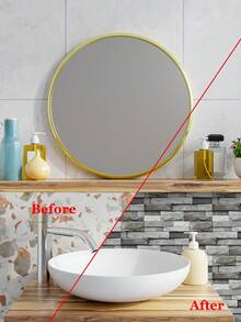 1/20pcs Waterproof And Oil-Proof 2D Brick Pattern Self-Adhesive Foam Wall Stickers, Durable PVC Wall Panels, Easy To Cut, Clean, Paste And Remove, Suitable For Home Renovation And Decoration In Kitchens, Bathrooms, Bedrooms, Offices, And Living Room - Tile Wall Stickers - View 7