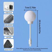 1PC LED Voice Control Night Light, Sound Activated Atmosphere Lamp, USB Powered, 3 Dimmable Levels, 3 Color Switching, Eye-Protection, 360° Rotation, Suitable For Night Wake-Up, Bedroom, Living Room, Office, Study Or Reading - Voice-controlled Night Light - View 3
