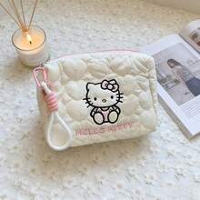 Hasbro Cute Cartoon Cat Quilted Makeup Bag, Portable Travel Cosmetic Pouch, Multi-Purpose Storage Bag For Stationery, Toiletries, Ideal Gift For Friends - Multicolor - View 7