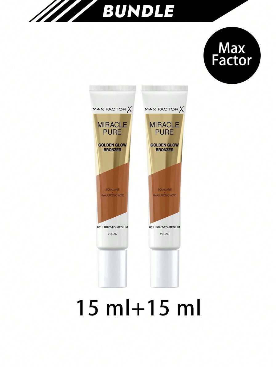 Max Factor [حزمة] برونزر Miracle Pure Golden Glow 001 فاتح إلى متوسط 15 مل * 2 - 001 خفيف إلى متوسط - مشاهدة 1