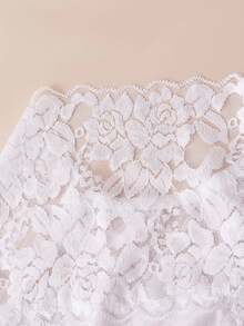 3PCS Sexy Lace Women's Panties, Fashionable Women's Triangle Panties, Comfortable Casual Women's Panties, Home & Date Wear Women's Boxer Briefs, Elegant Soft Women's Panties, White All-Season Wear Women's Triangle Panties - White - View 4