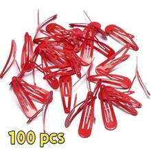 100pcs/Set 1.96 Inch Black Elastic Hair Clips, Non-Slip Snap Hair Clips, Suitable For Braiding, Bangs, Makeup, Bathing, Durable Daily Hair Accessories For Women And School - Black - View 10
