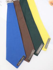 1pc Unisex Fashion Casual College Style Solid Color No-Tie Necktie, Suitable For Shirts, Banquets, Performances, Parties And College Wear - Multicolor - View 2