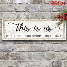 This Home, Our Warm Moments - Wooden Decorative Sign, Home Decor, Farmhouse Style Inspirational Art, Multi-Functional Room Decor, English Text, Christmas And Holiday Gift - Rose Gold - View 6