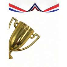 12pcs Plastic Gold Trophies, Party Prizes Props, Party Honor Gold Trophy Props, Photography Props, Sports Prizes, Game Souvenirs, Competition Prizes - A - View 3