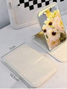 1pc Foldable Makeup Mirror, Adjustable Large/Medium/Small Desktop Mirror, Classic Handheld Mirror, Travel Essentials Compact Mirror, Suitable For Dorm And Desktop, Foldable, For Makeup, Room Decor, Birthday Gift For Female Friends, Holiday Gift, Christmas Gift, Back To School Essential, Unisex, Affordable And Budget-Friendly - Multicolor - View 4