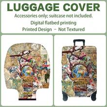 1PC, Flat Print Design, Print Design - No Texture, Accessories Only, Luggage Cover, Does Not Include The Luggage Shown In The Image, Suitable For 20 To 30 Inch Luggage, Made Of Thickened High-Quality Fabric, Essential Accessory For Your Travel And Checked Luggage. - Multicolor - View 16