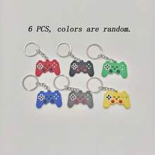 6PCS Game Controller Keychain - Random Color - Electronic Game Theme Party Favor, Backpack Pendant, Birthday Party Favor, Gift Bag Filler - A - View 6