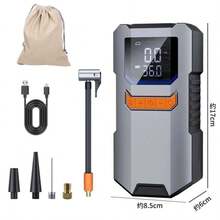 Baterai Kapasitas Besar 4*1500mAh, Jump Starter Darurat Mobil Portabel dengan Pompa Udara - Starter Baterai 12V, Lampu LED, Output USB Pengisian Cepat, Perlindungan Ganda, Termasuk Kabel Jump Starter, Pompa Udara, dan Adaptor Mobil - Wireless - View 11