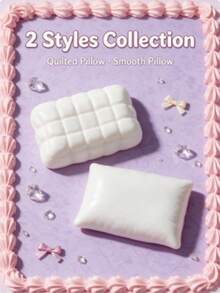 Smooth Square Pillow Squish, Dual‑Sided Waffle Textured Squish, Portable Packaged Squish - Multicolor - View 3