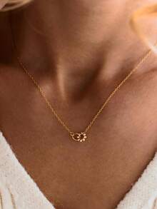 14K Gold Plated Women's Minimalist Round Pearl Necklace, Elegant Hypoallergenic, Suitable For Daily Wear, Perfect Gift For Holidays - Gold - View 3
