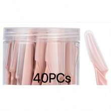 5/10/20/40pcs Pink Set - PP Material, Fun Dopamine Color, Includes , Exfoliating Scraper, Suitable For Face/Body Hair Trimming; Long Handle Blade With Precision Protective Cover, Suitable For Daily Use Or Travel - Upgraded Version - View 14