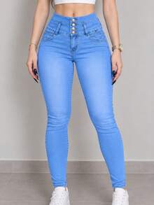 RC Romero Collection Women Jeans - Dusty Blue - View 3