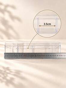 1pc 8-Slot Transparent Acrylic Tea Bag Storage Rack, Multi-Functional Coffee Capsule & Candy Packet Organizer, Detachable Cosmetic & Sundries Display Stand, Wall-Mounted Or Countertop Kitchen Spice Rack Cabinet Organizer - Clear - View 3