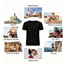 ga corta para mujer, de corte ajustado y talla grande, con estampado retro de calavera y motivos florales, ideal para el verano, al igual que las camisetas de estilo vintage de . - Negro - Ver 3
