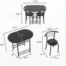 Dining Table & Chair Sets - Black - View 7