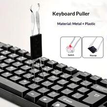 qialeduo Mechanical Keyboard Cleaning Kit Keycap Puller Air Duster Brush Anti-Static Tweezers Keyboard Maintenance Tool Set - View 2