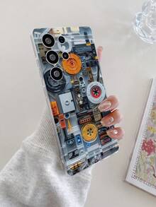 創意電子電路圖案高透明手機殼，防摔防刮防指紋透明 TPU 軟殼，相機鏡頭保護，相容 Apple、Nothing、Pixel - 彩色 - 查看 4