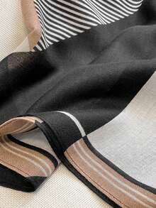 1PC Geometric, Color-Blocked, Warm, And Versatile Scarves And Shawls For Fall And Winter - Multicolor - View 5
