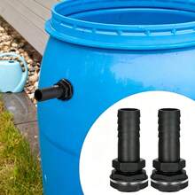 Rain Barrel Overflow Connector, 25mm Barb Pipe Fitting With Leak-Proof Nut And Washer - Multiple Styles - View 1