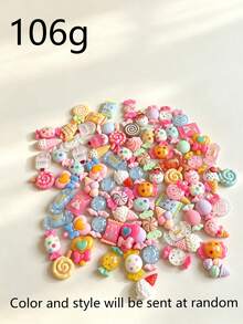 30pcs/Set Cute Mixed Resin Candy Flat Back Charms, Slime Making Supplies For DIY Crafts, Scrapbooking, Party Favors, Halloween Candy Party Decor, Christmas Home Wall Decoration (Random Color & Style) - Multicolor - View 21