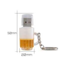 Biyetimi Beer Cup Model USB Flash Drive 128GB Creative Gifts Memory Stick Free Key Chain Pen Drive 32GB High Speed Pendrive 4GB - View 5