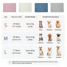 1pc All-Season Corduroy Pet Mat For Dogs And Cats, Non-Slip Dog Bed Pad, Cat Mat, Pet Nest Cushion, Suitable For Medium Dogs, Random Color - Random Color - View 2