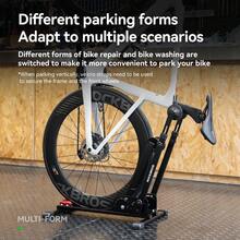 ROCKBROS 1PC Bike Stand Parking Rack Adjustable Foldable Floor Rack 24-27.5" Wheels Road Bikes/24-27.5 Inch Mountain Bikes - Black - View 7